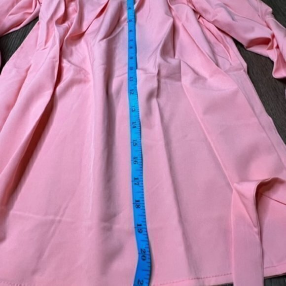 🛍️2 for $25 Sale🛍️ Off Shoulder Blouse Tie Sleeve Casual Dressy Small Coral - Picture 4 of 12